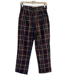 Urban Outfitters Urban Renewal Navy Plaid Pants Small